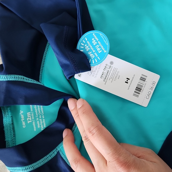 NWT 2-piece 12m swim outfit with UPF50+ sun protection by Carter's - Picture 3 of 4